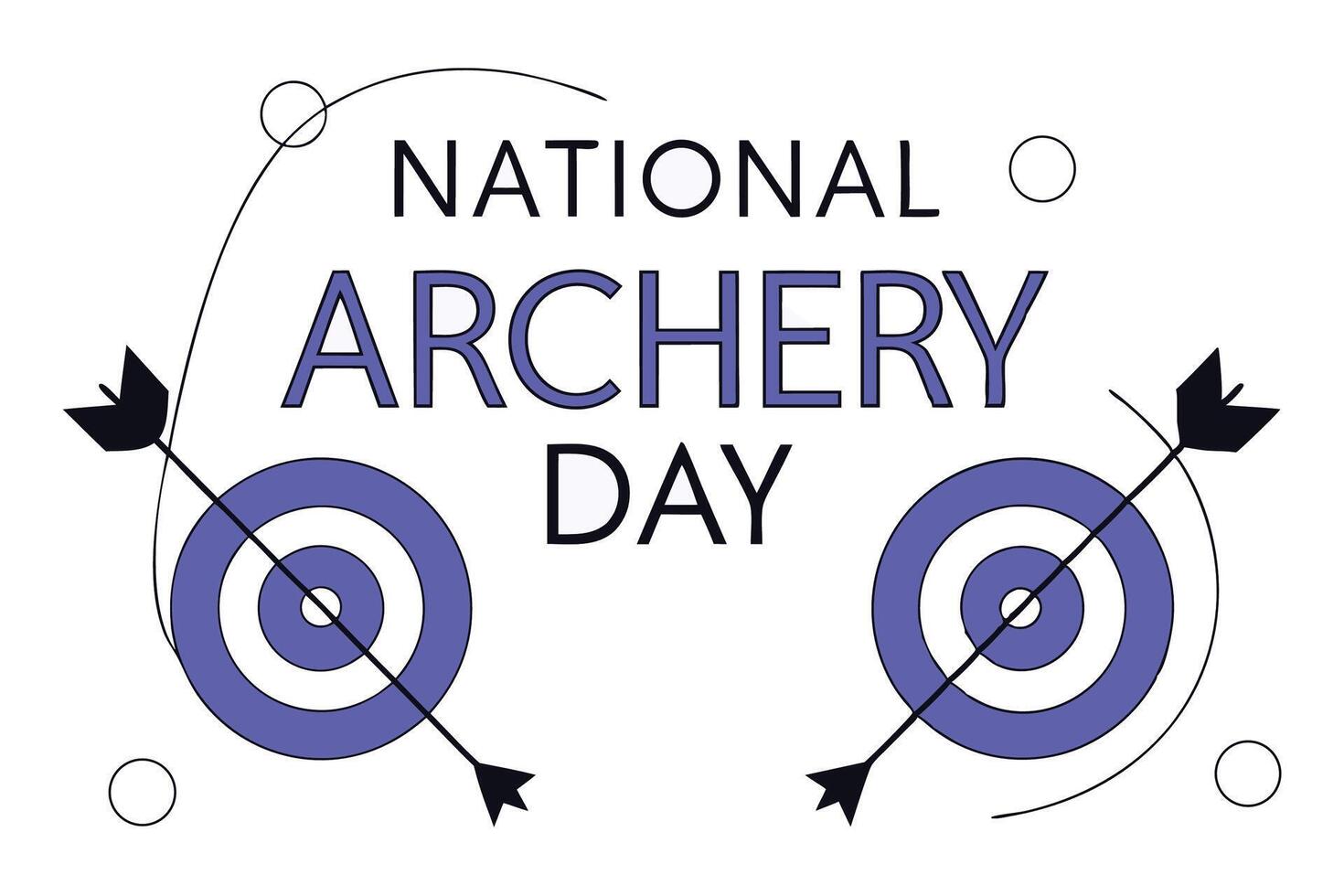 National Archery Day Celebrated as a Holiday with Themed Concepts and Templates vector