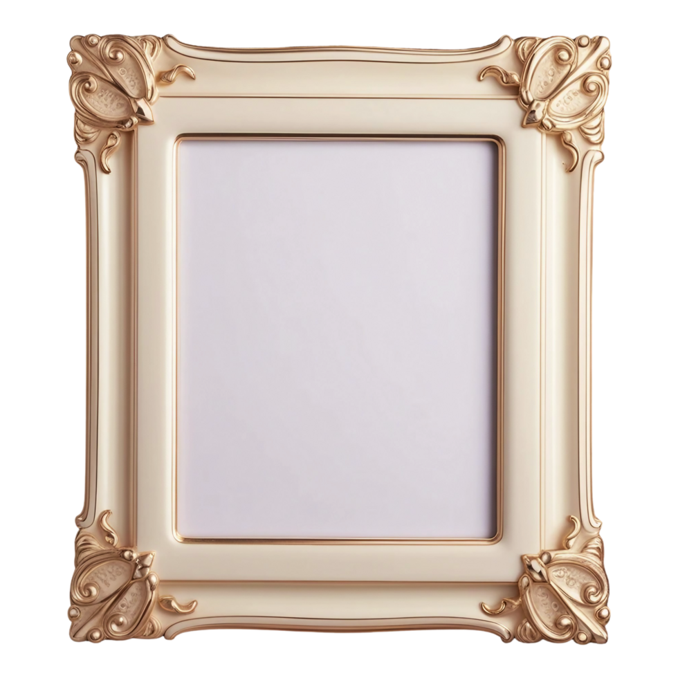 beautiful, ornate photo frame design png