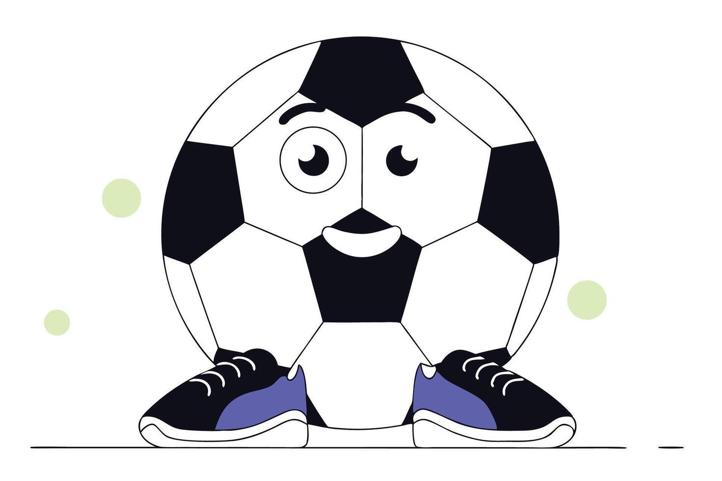 A cheerful cartoon soccer ball with expressive eyes brings playful energy and sporty excitement great for promoting youth soccer activities or athletic branding vector