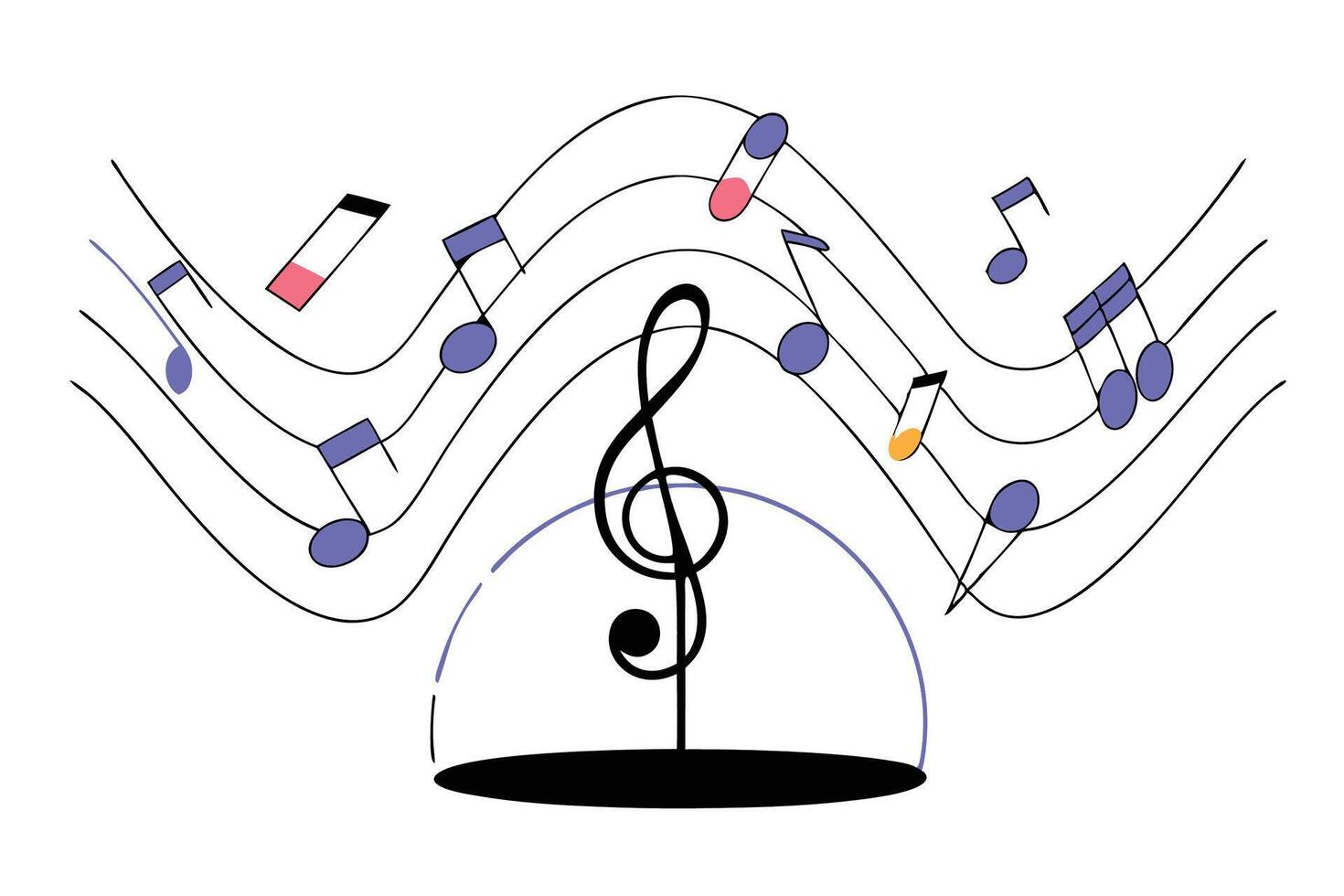 Artistic high fidelity 3D colorful abstract music render featuring dynamic design and vibrant energy for creative use. vector