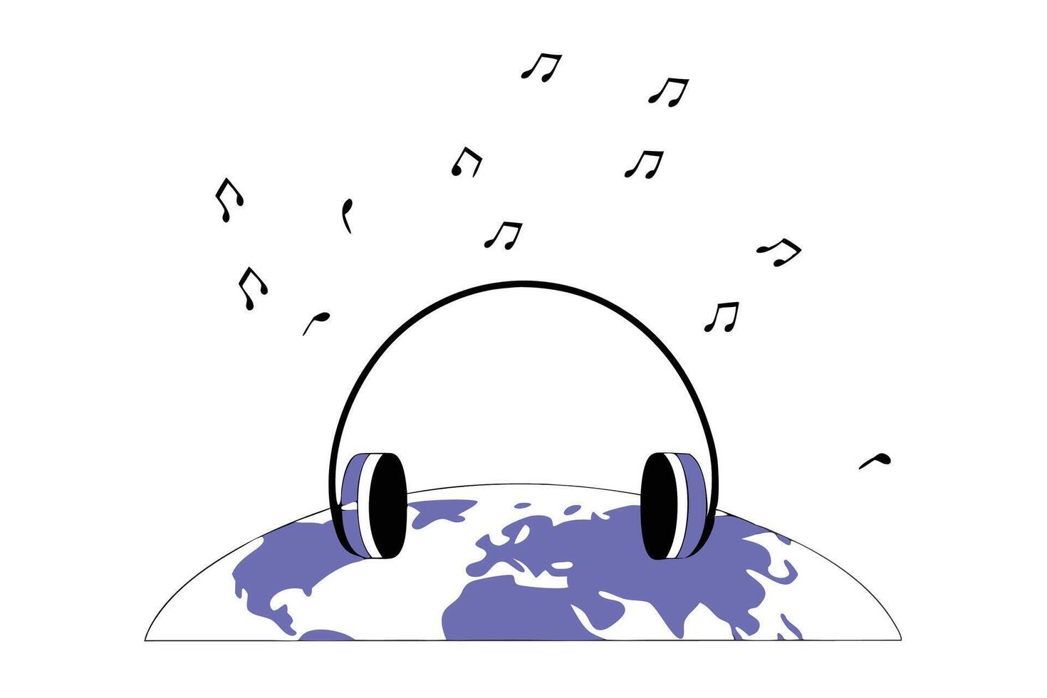 Exploring Global Connections Through International Music Day and Music Technology vector