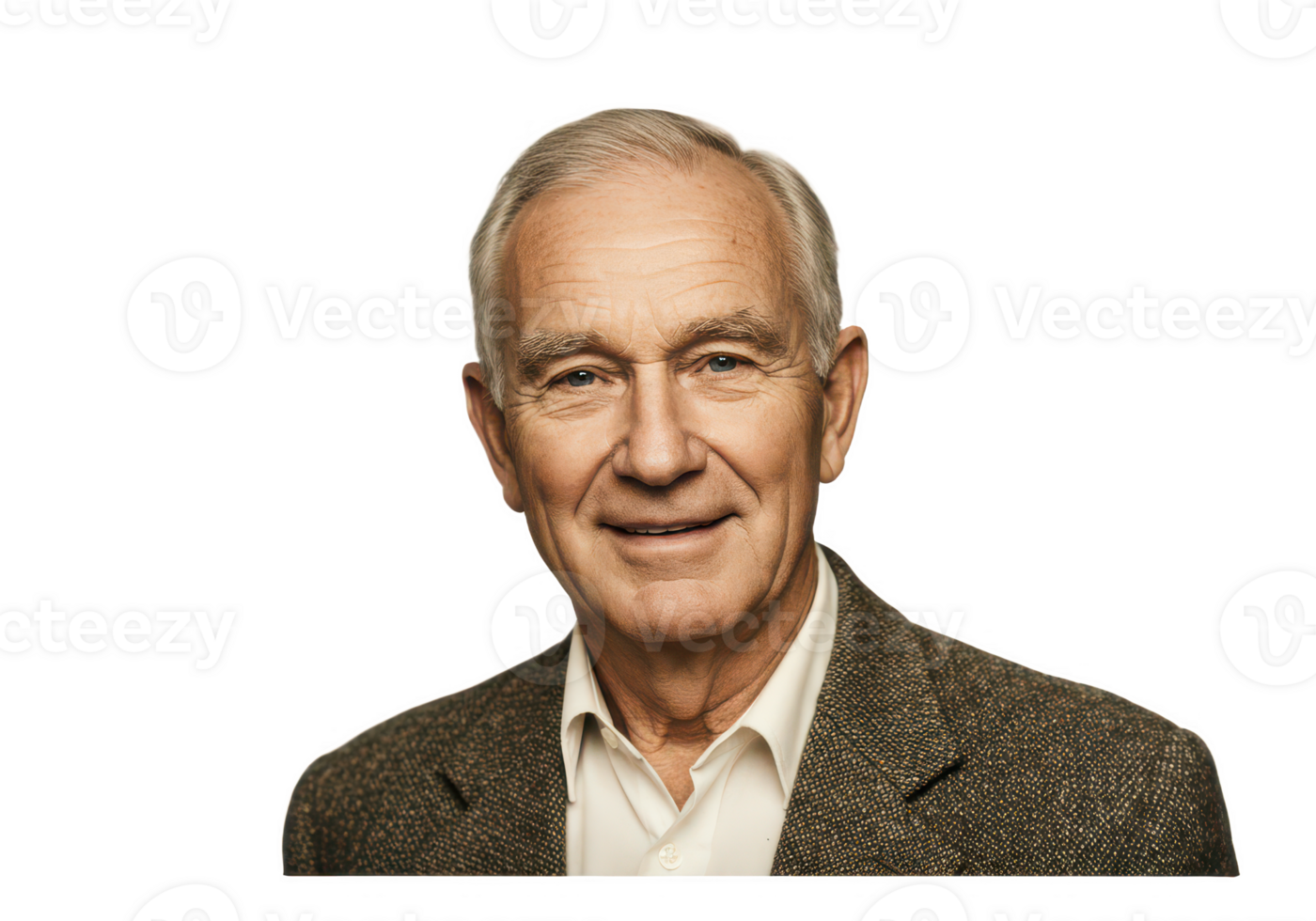 An older man in a suit and tie png