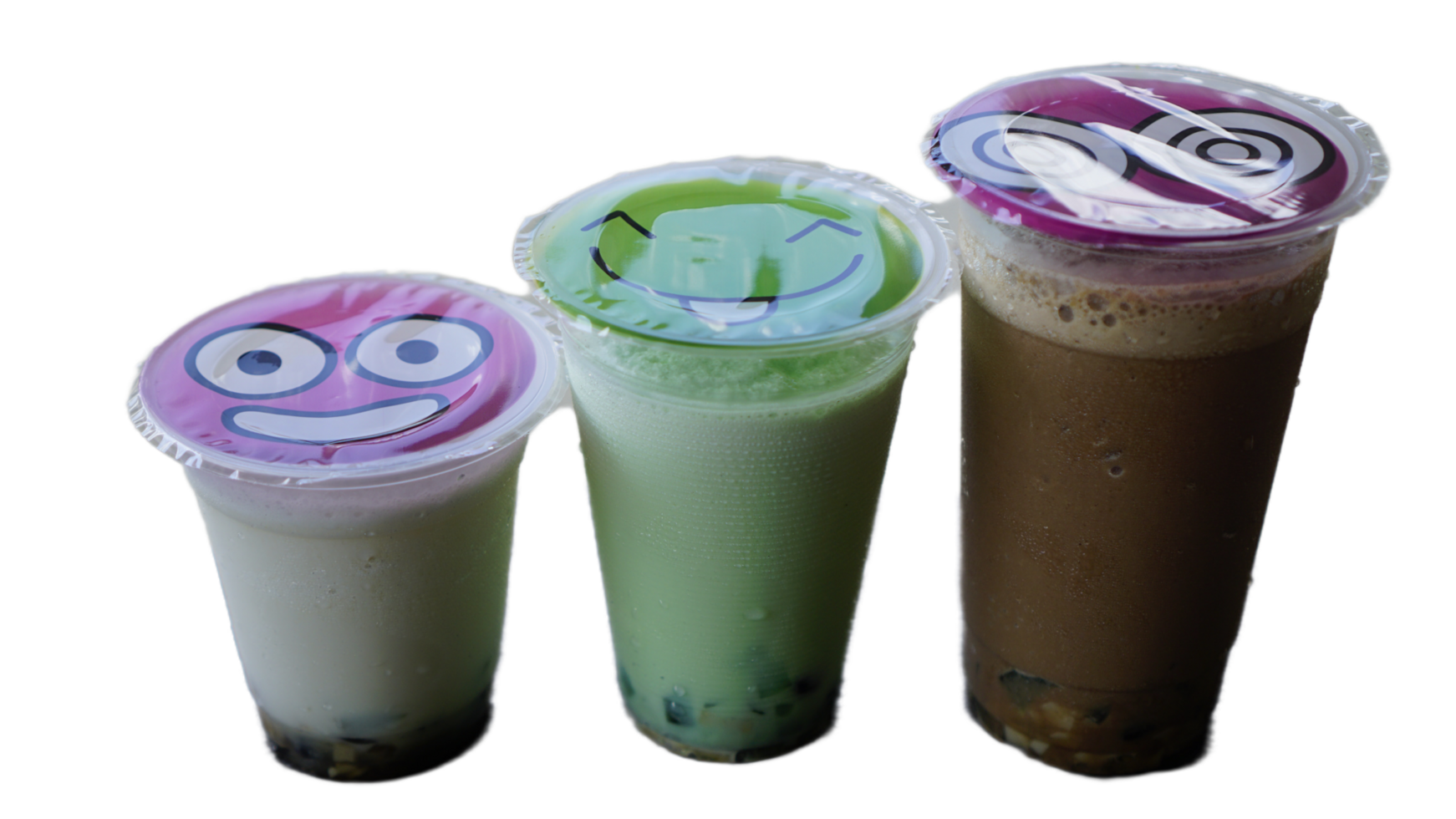 colorful milkshakes in different sizes png