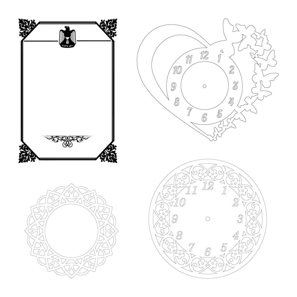 Laser Cut Designs Art For Diy Projects Home Decor And Crafting Template vector