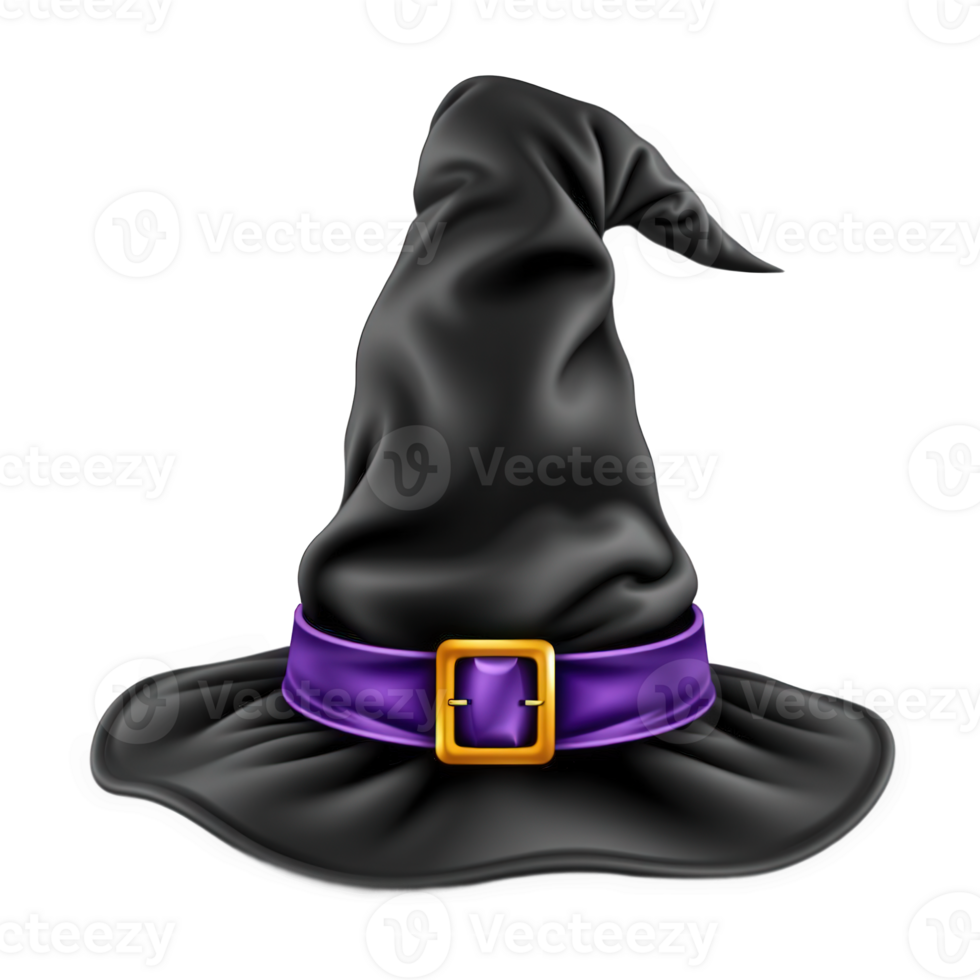 Halloween Witch Hat with Buckle png