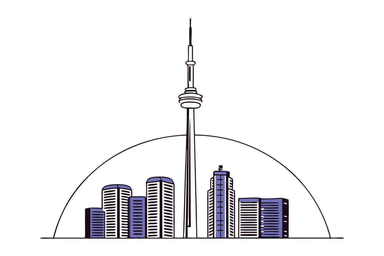 Beautiful city skyline at night with illuminated skyscrapers shining brightly in the dark urban landscape creating a stunning metropolitan night view atmosphere vector