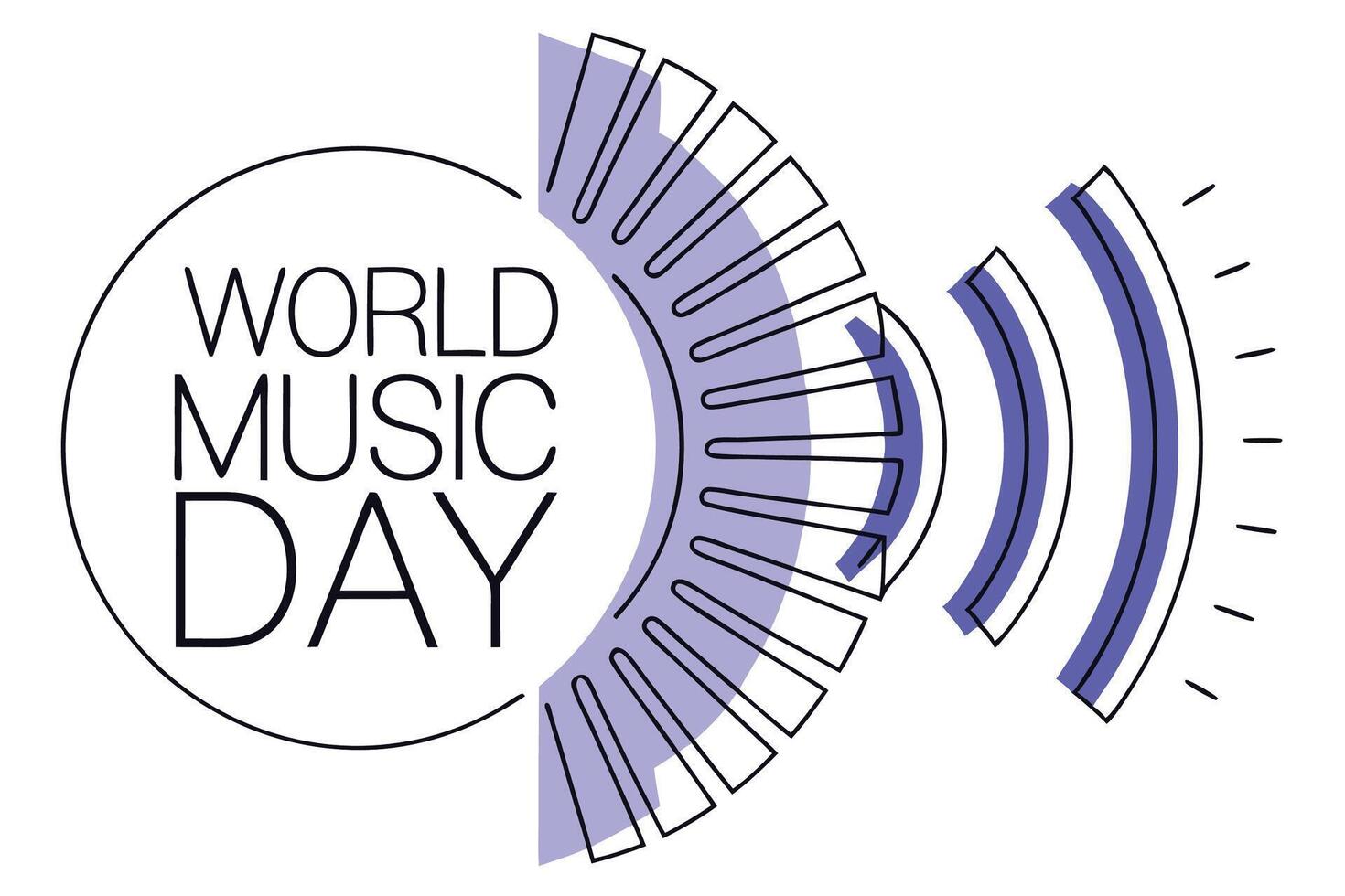 World Music Day Background with Colorful Abstract Sound Waves Expressing the Dynamic Energy of Global Music vector