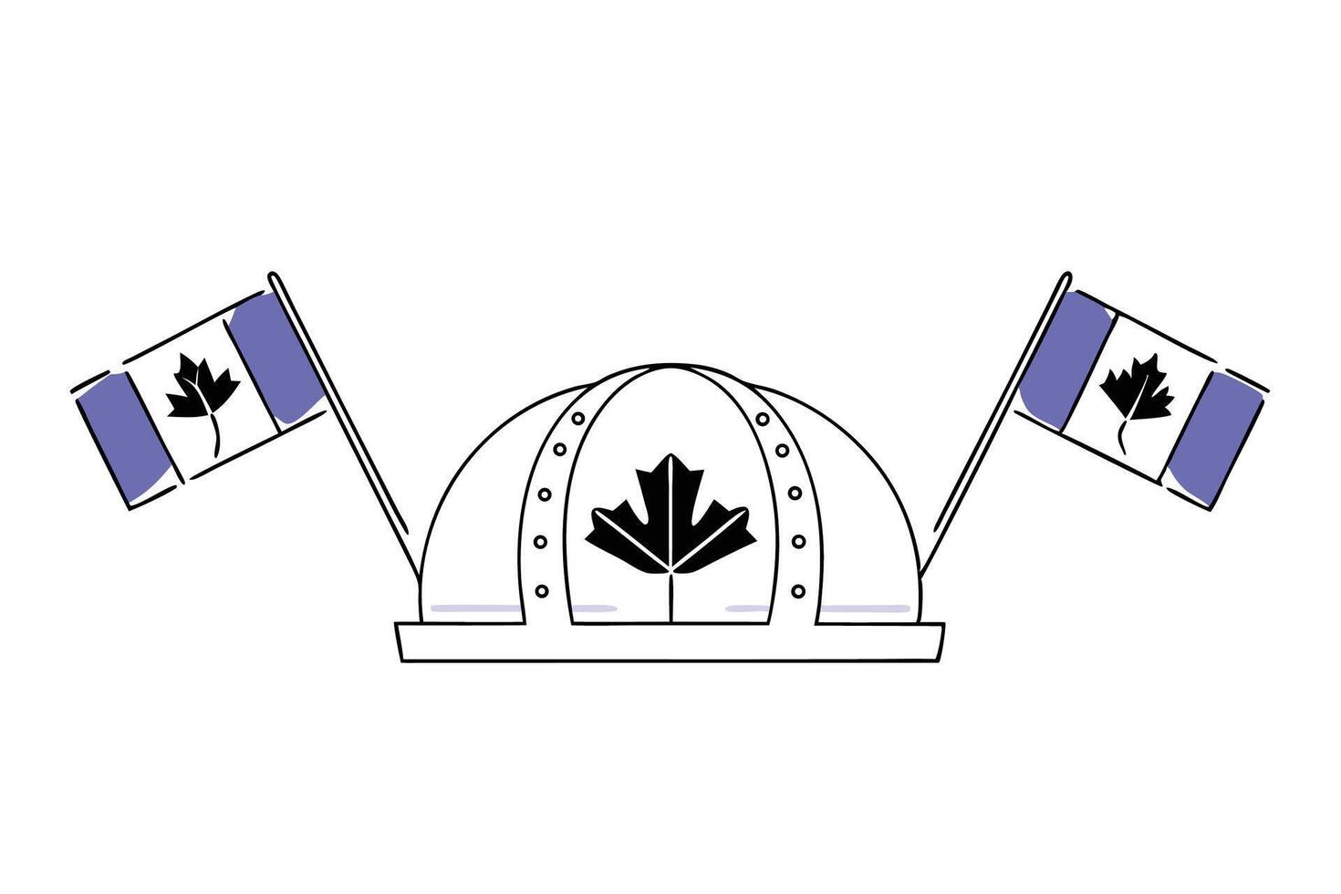 Maple leaves and Canada flags embellish a majestic crown celebrating Victoria Day with a vibrant and meaningful graphic full of national symbolism vector