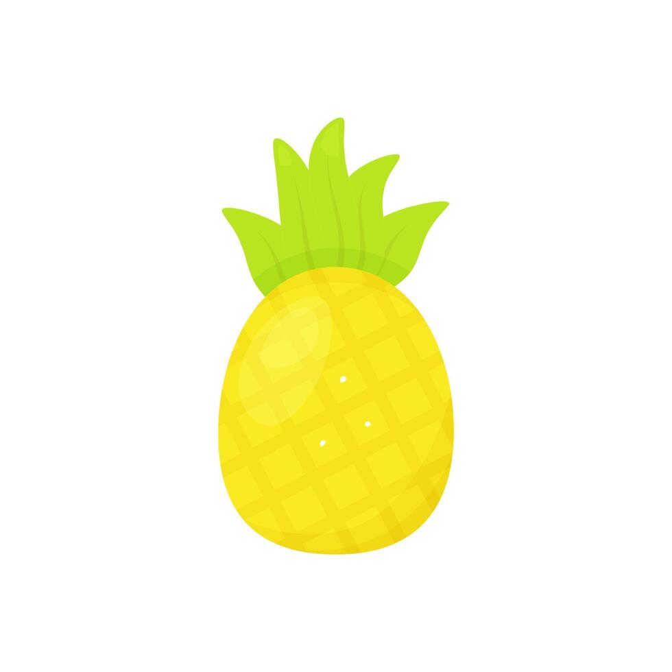 Cute hand drawn pineapple illustration vector