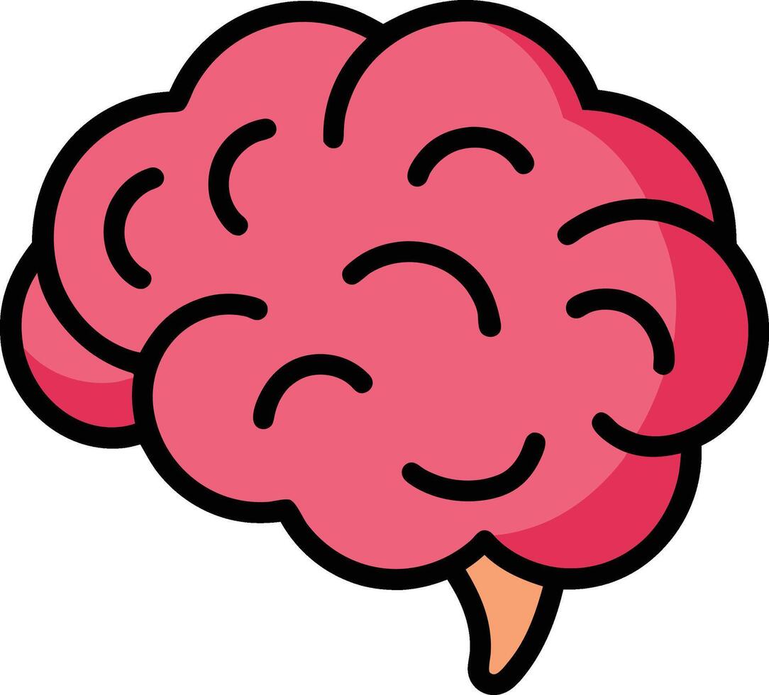 Cartoon Brain Doodle Sketch vector