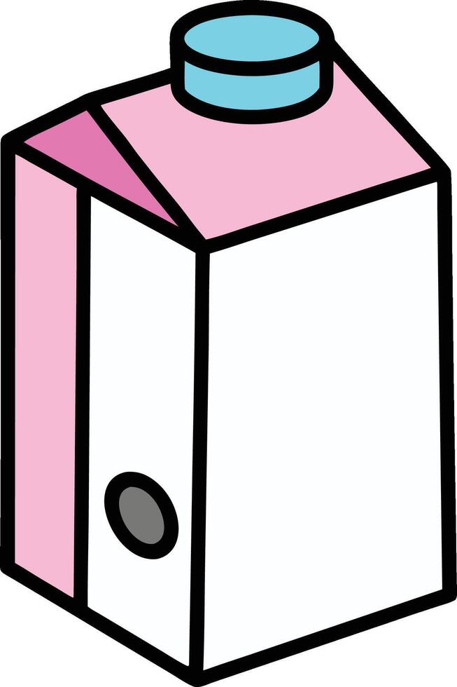 Cartoon Milk Carton Doodle Icon vector