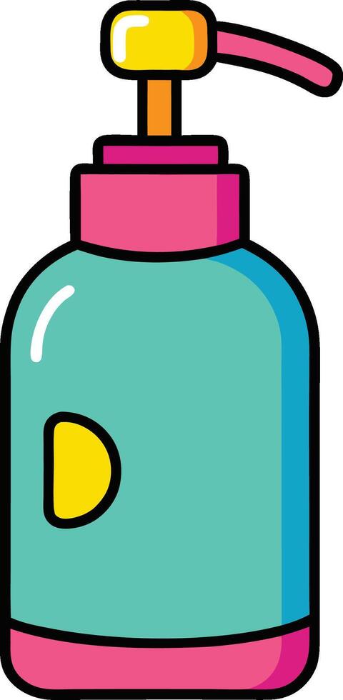 Cartoon Sanitizer Doodle Drawing vector