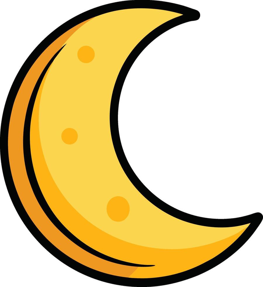 Cartoon Moon Doodle Clipart vector