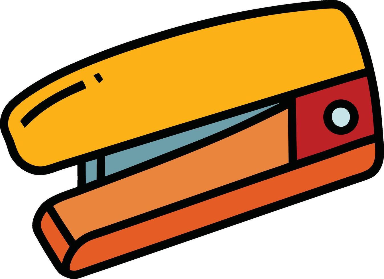 Cartoon Stapler Doodle Hand Sketch vector