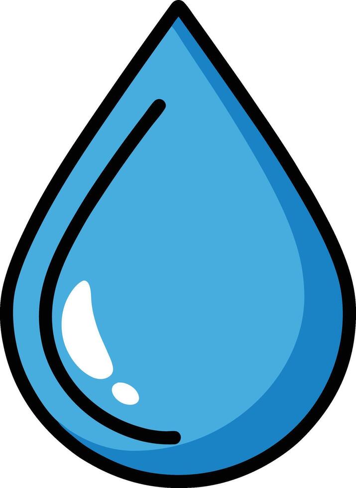 Cartoon Water Drop Doodle Icon vector