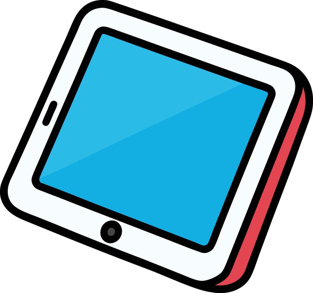 Cartoon Tablet Doodle vector