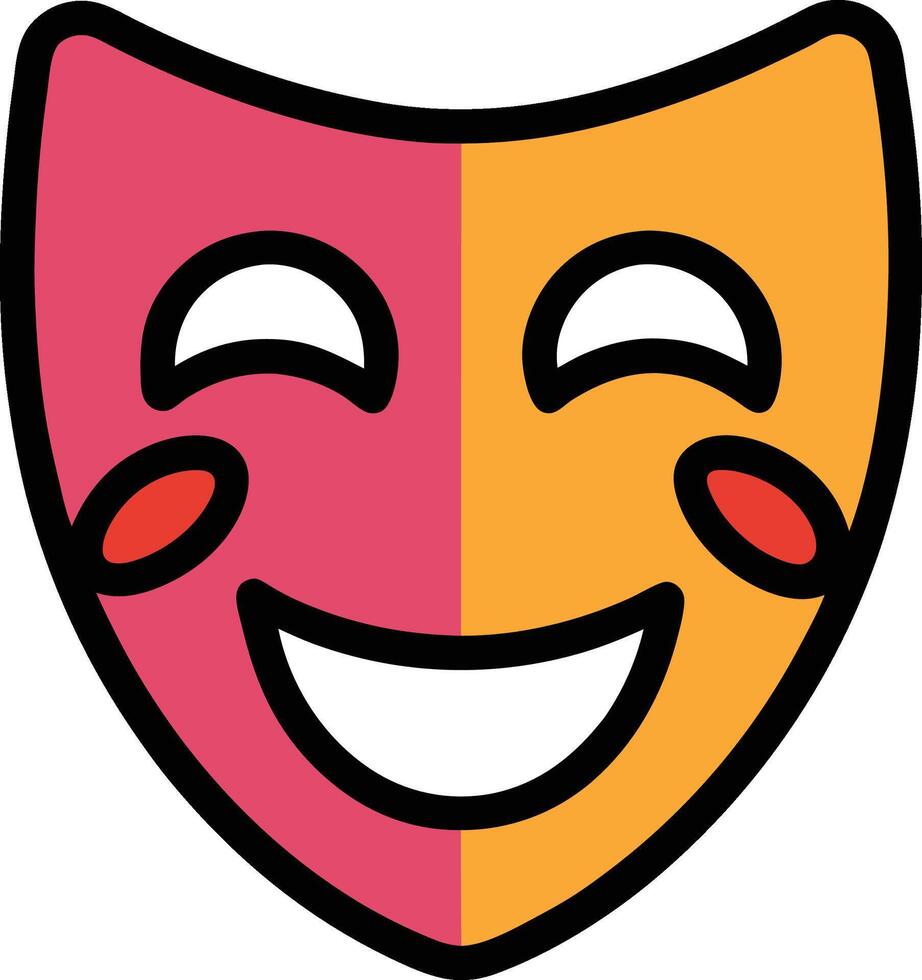 Cartoon Theater Mask Doodle vector