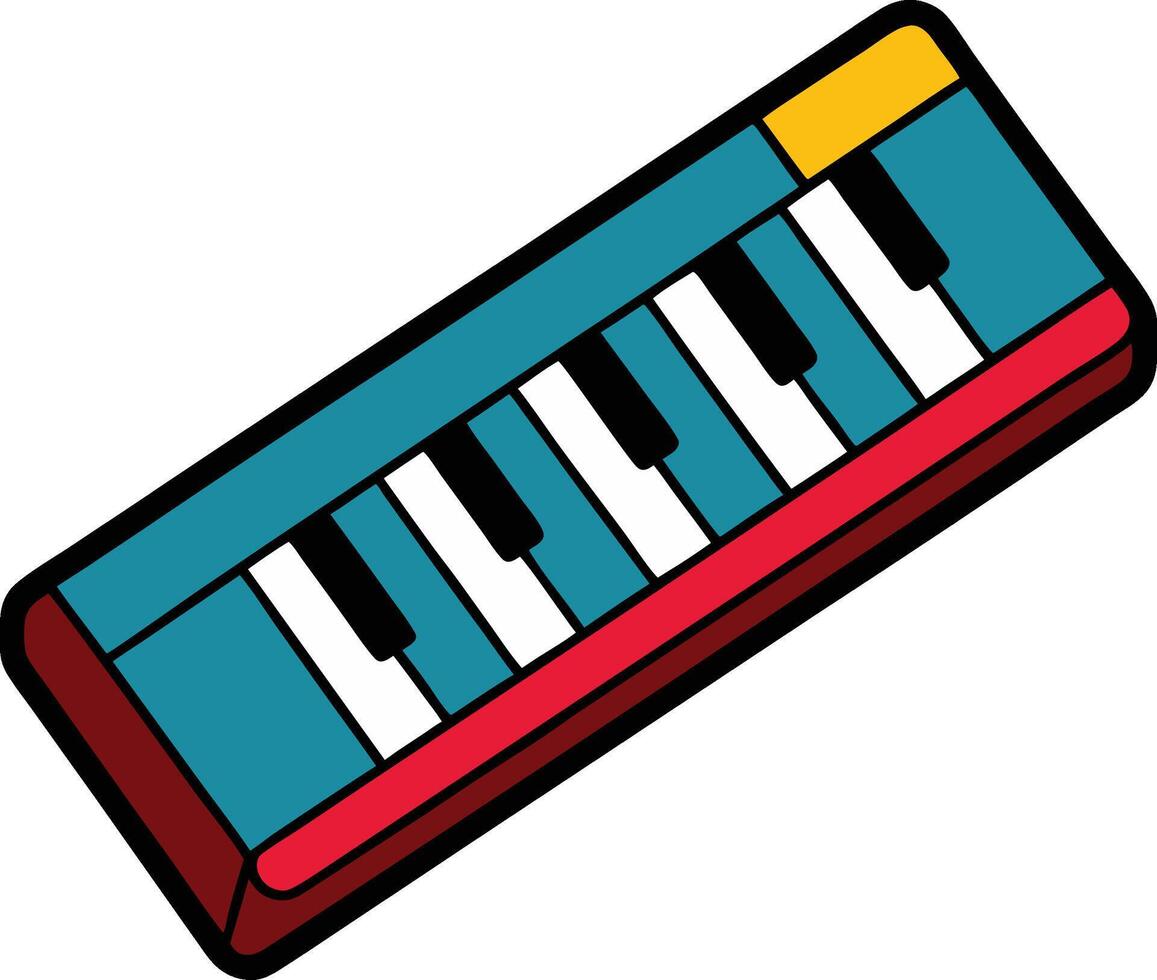 Cartoon Keyboard Doodle Art vector