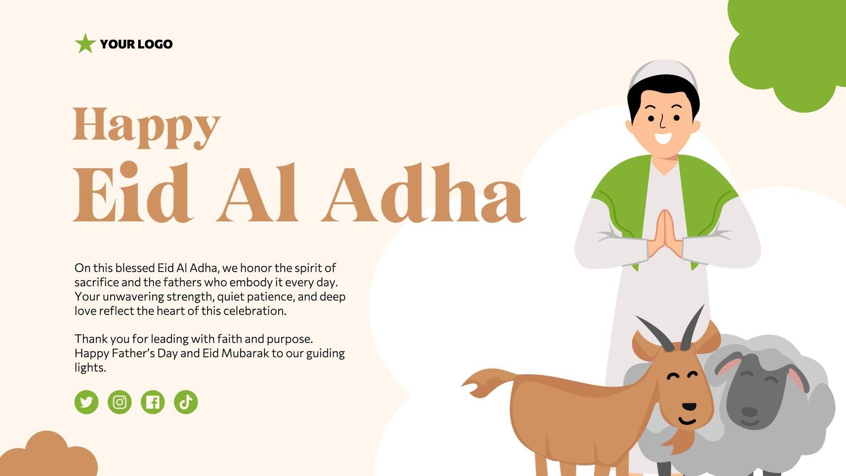 Happy Eid Al Adha Social Media Post template