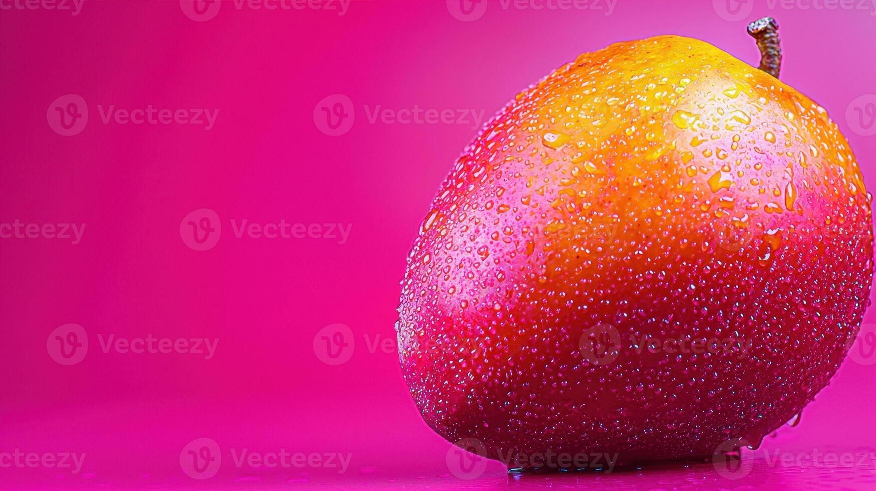 A mango on a pink background photo