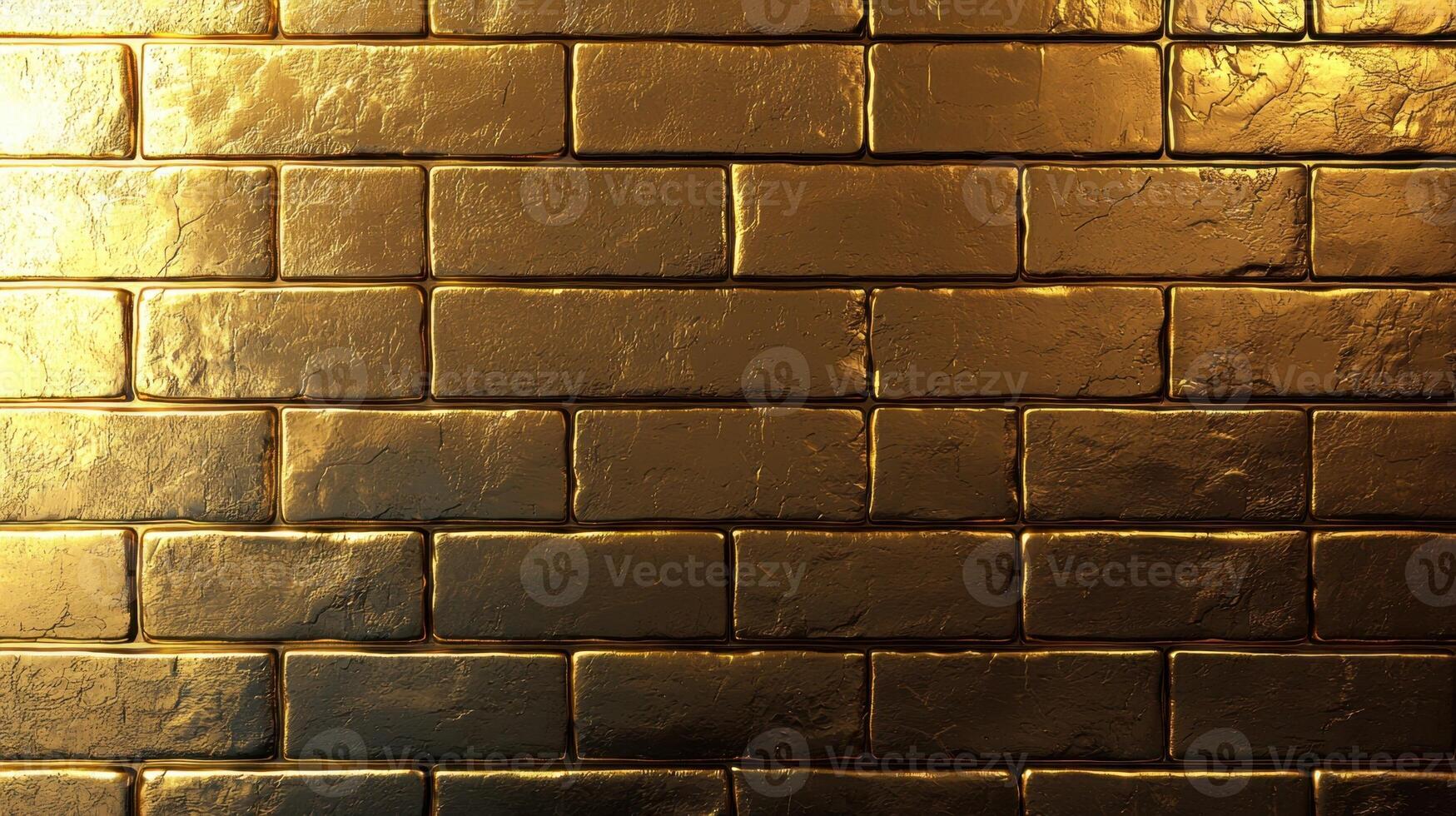 Textured golden wall bricks create a luxurious and elegant backdrop, enhancing the ambiance of a contemporary interior, ideal for stylish events or photography photo
