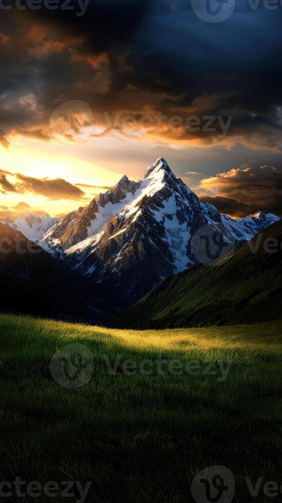 A beautiful mountain range photo