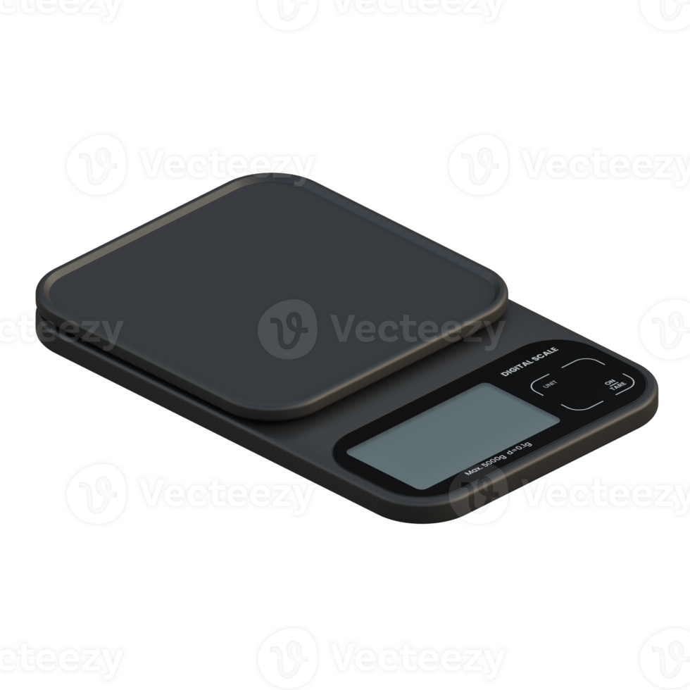Small Digital Scale Isometric View 3D Render Illustration png