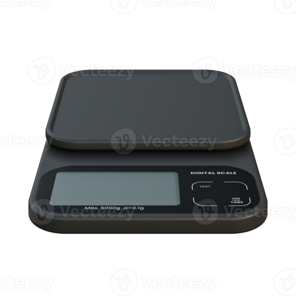 Small Digital Scale Front View 3D Render Illustration png