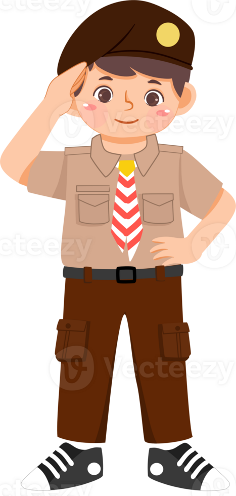 Scout boy Saluting png