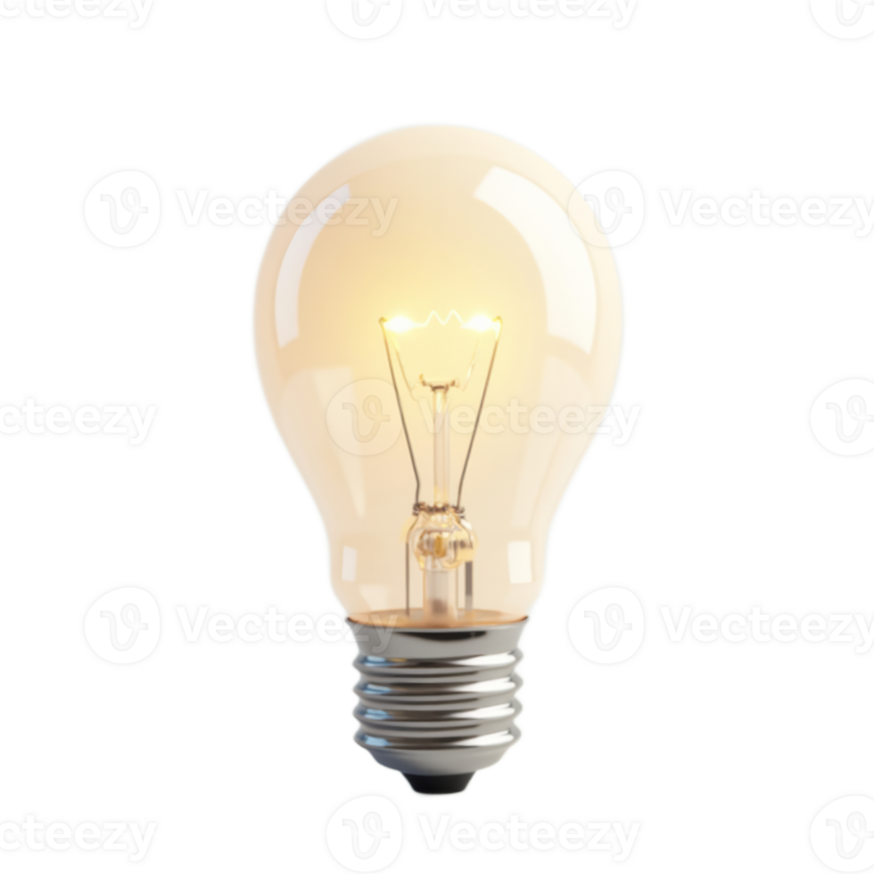 Illuminating Light Bulb On Transparent Background png