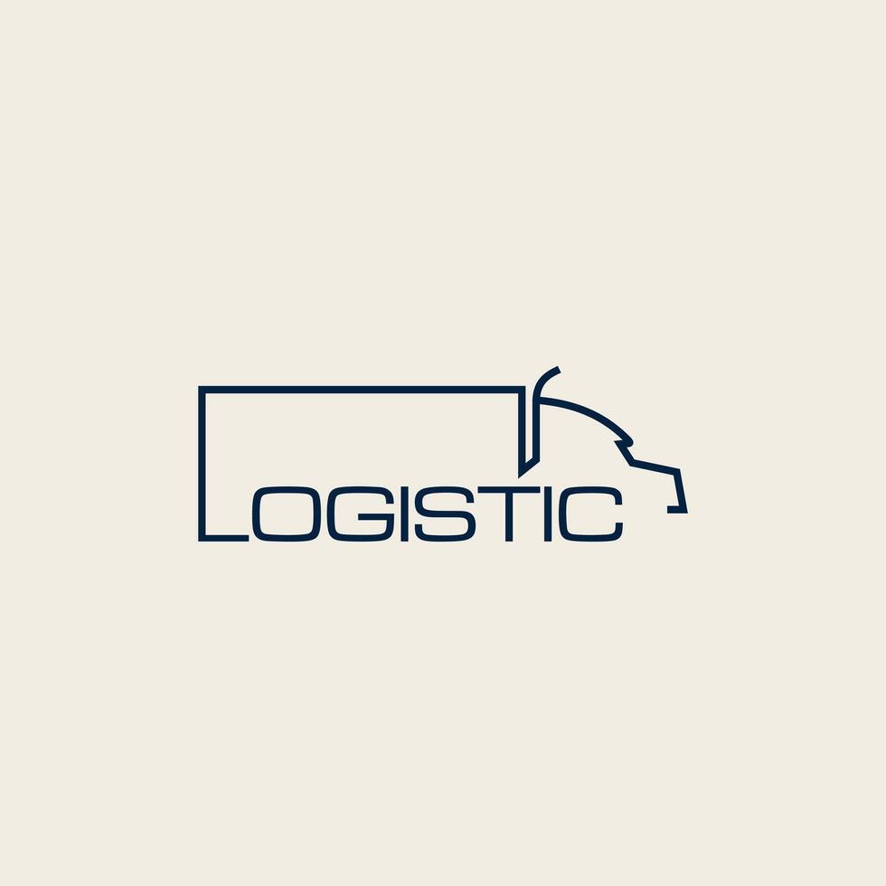 truck logisitc logo design vector