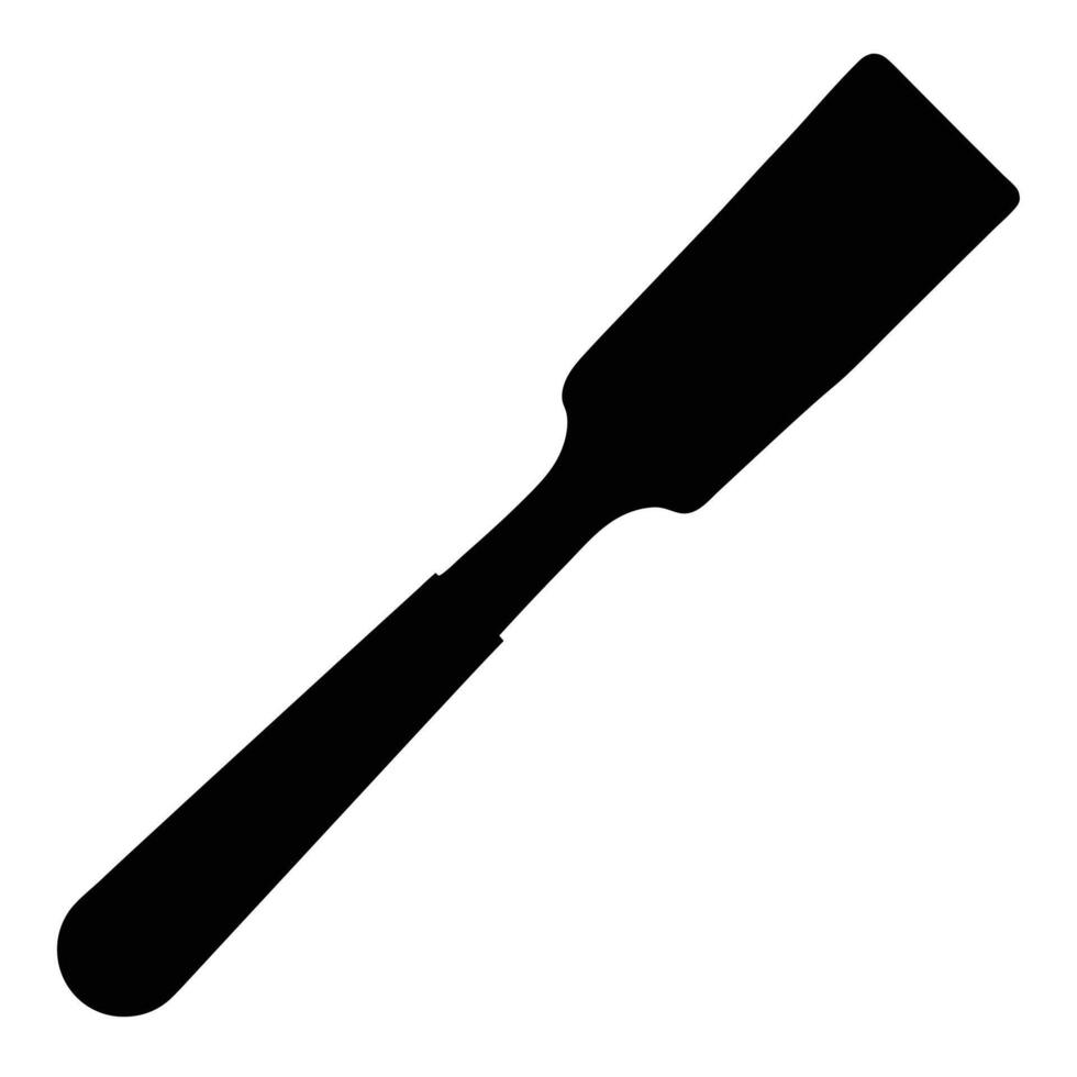 Solid Black Spatula Silhouette Kitchen Utensil for Cooking and Baking Tasks vector