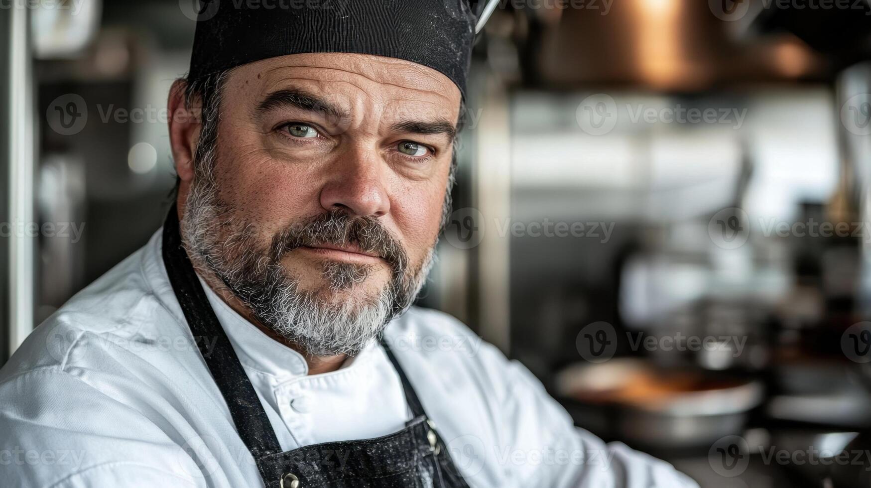 A man with a beard and a chef hat photo