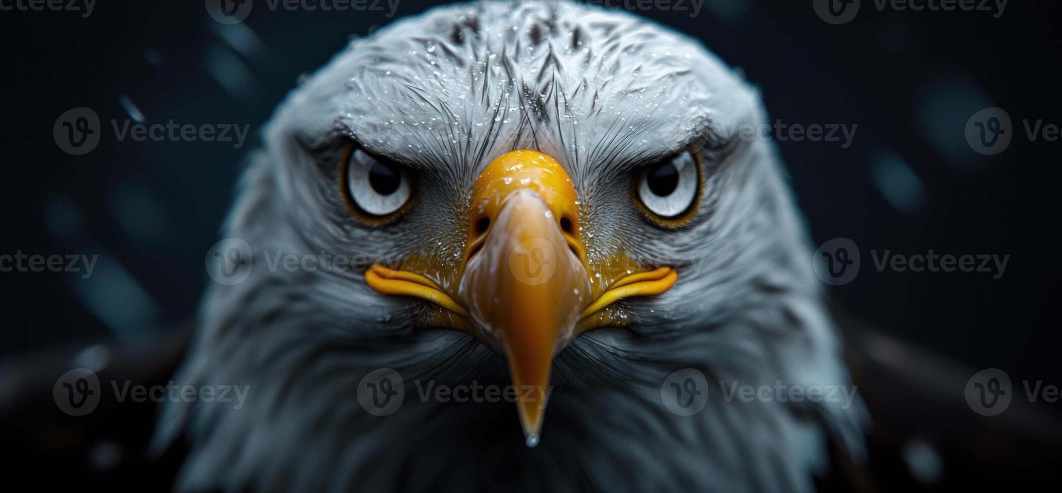 An eagle with a black background photo