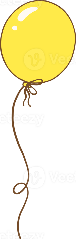 Illustration of a Yellow Balloon png