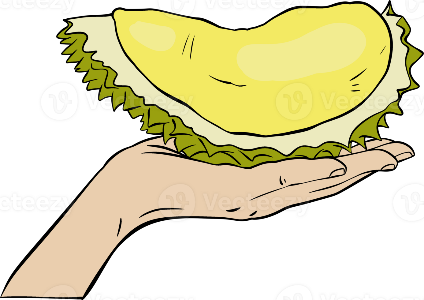 half Durian handle png