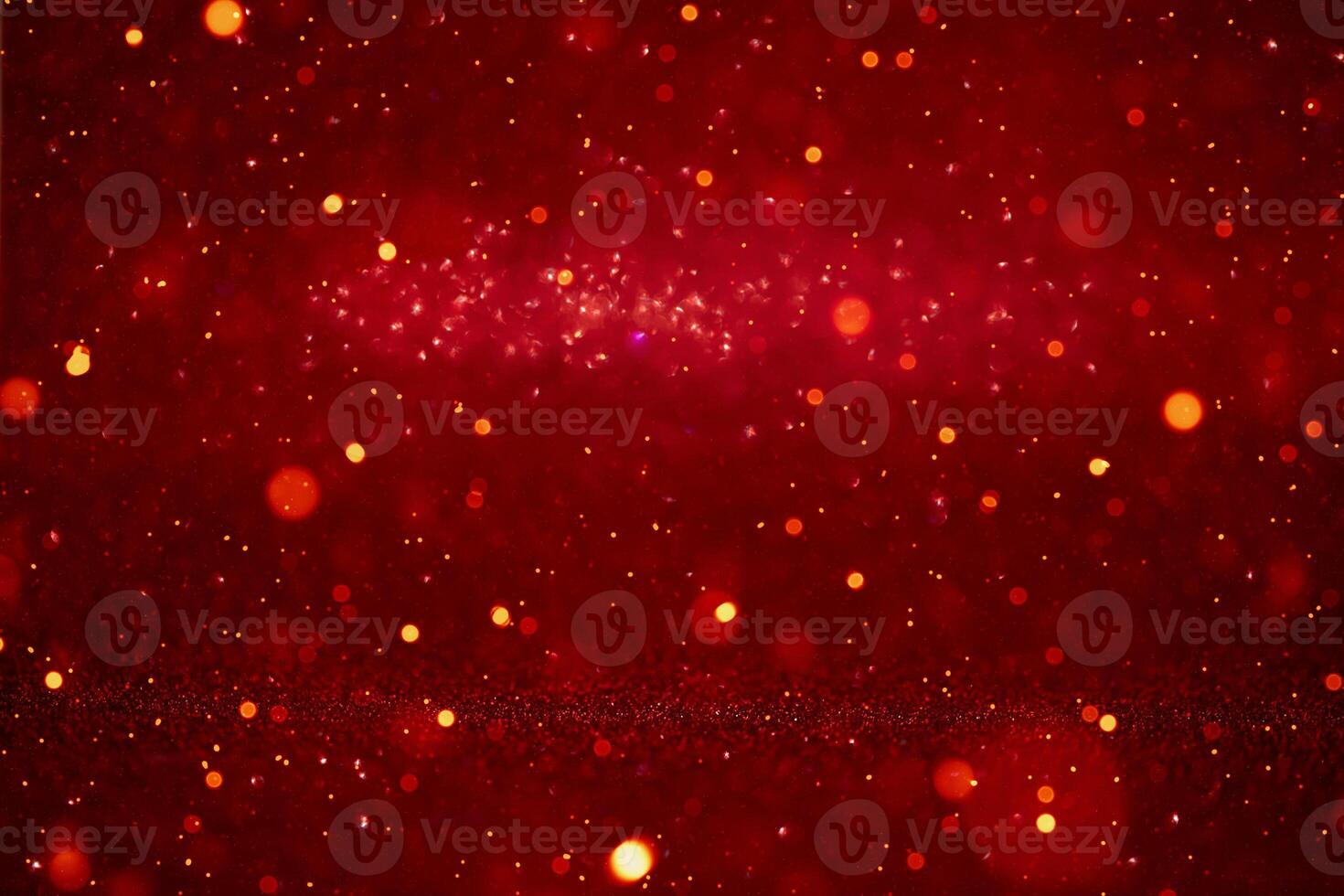 christmas red background with defocus bokeh photo