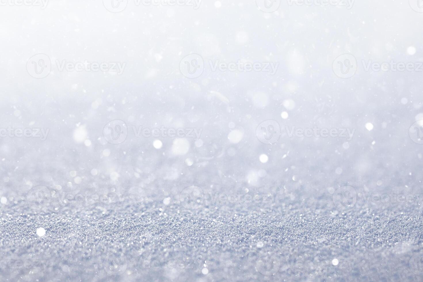 blue snow background defocus with bokeh photo
