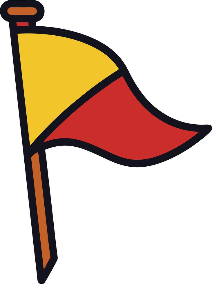 Cartoon School Flag Doodle Sketch vector