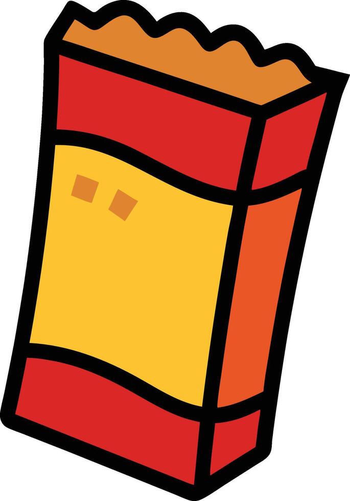 Cartoon Snack Pack Doodle Icon illustration vector