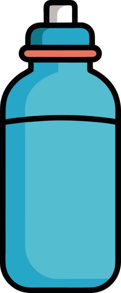 Cartoon Water Bottle Doodle Drawing vector