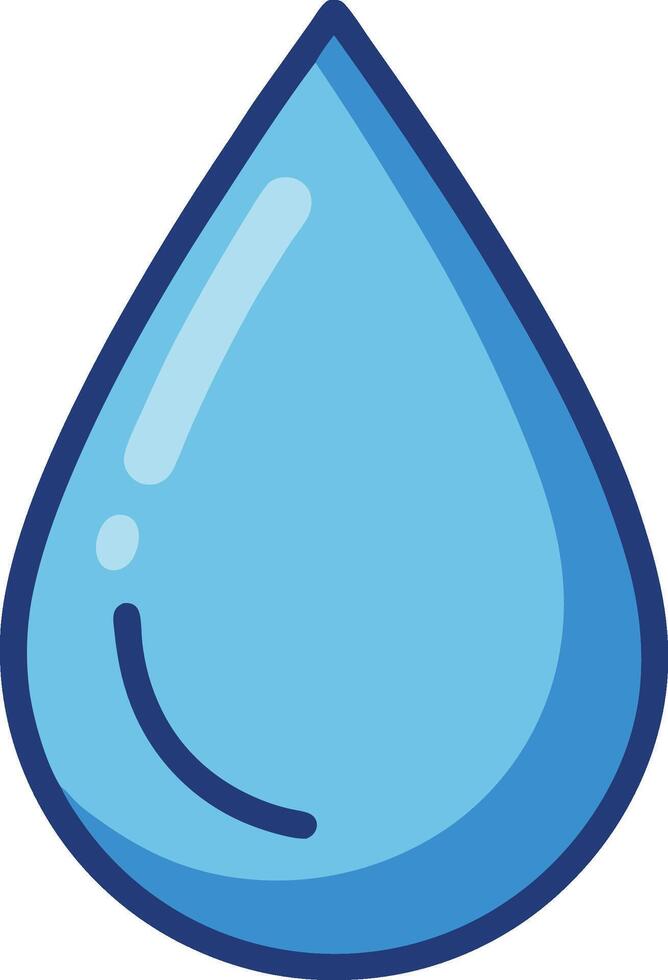 Cartoon Water Drop Doodle vector
