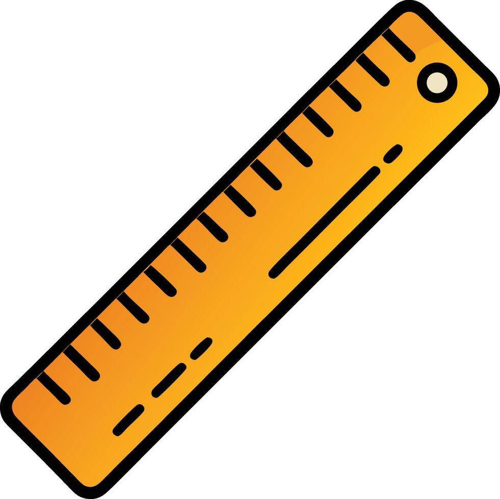 Cartoon Ruler Tool Doodle Clipart vector