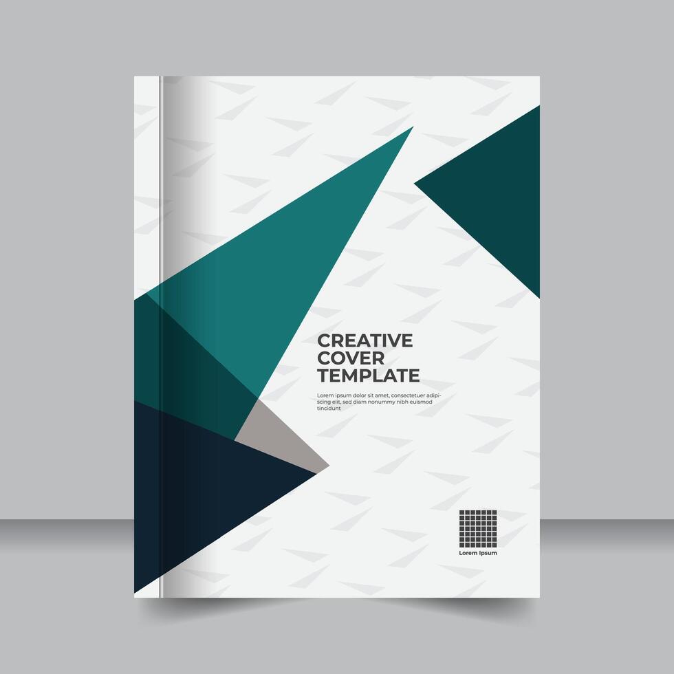 Bold Color Palette Annual Report or Magazine Cover Template, Professional Business Book Cover Layout Editable Template vector