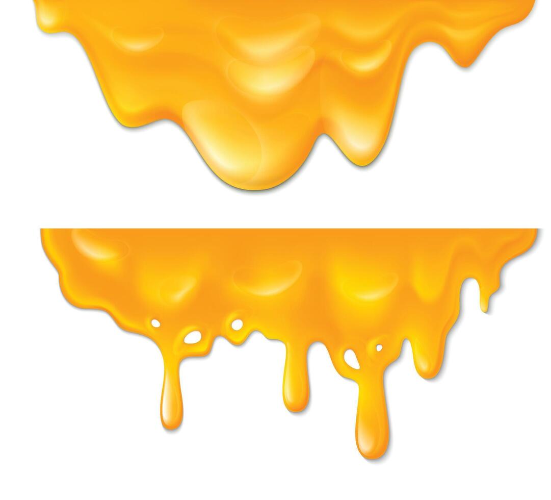 Melted honey flows vector