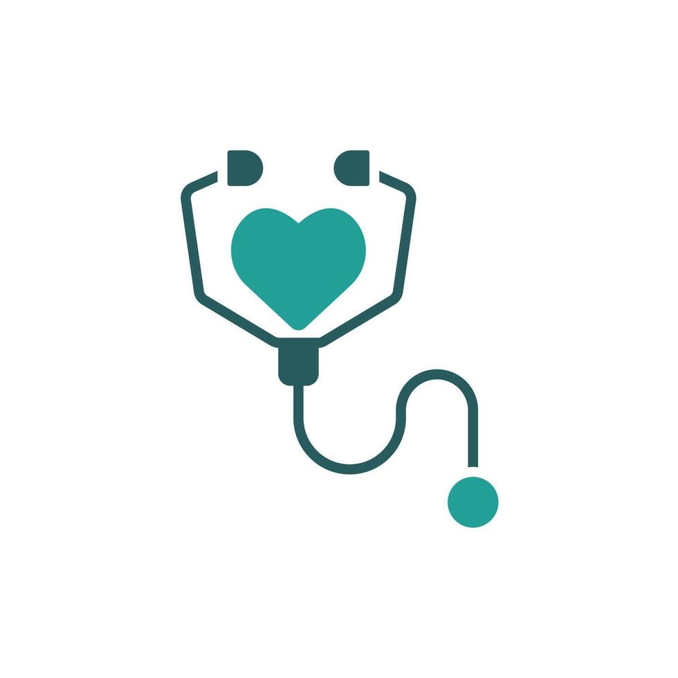 stethoscope icon colours vector