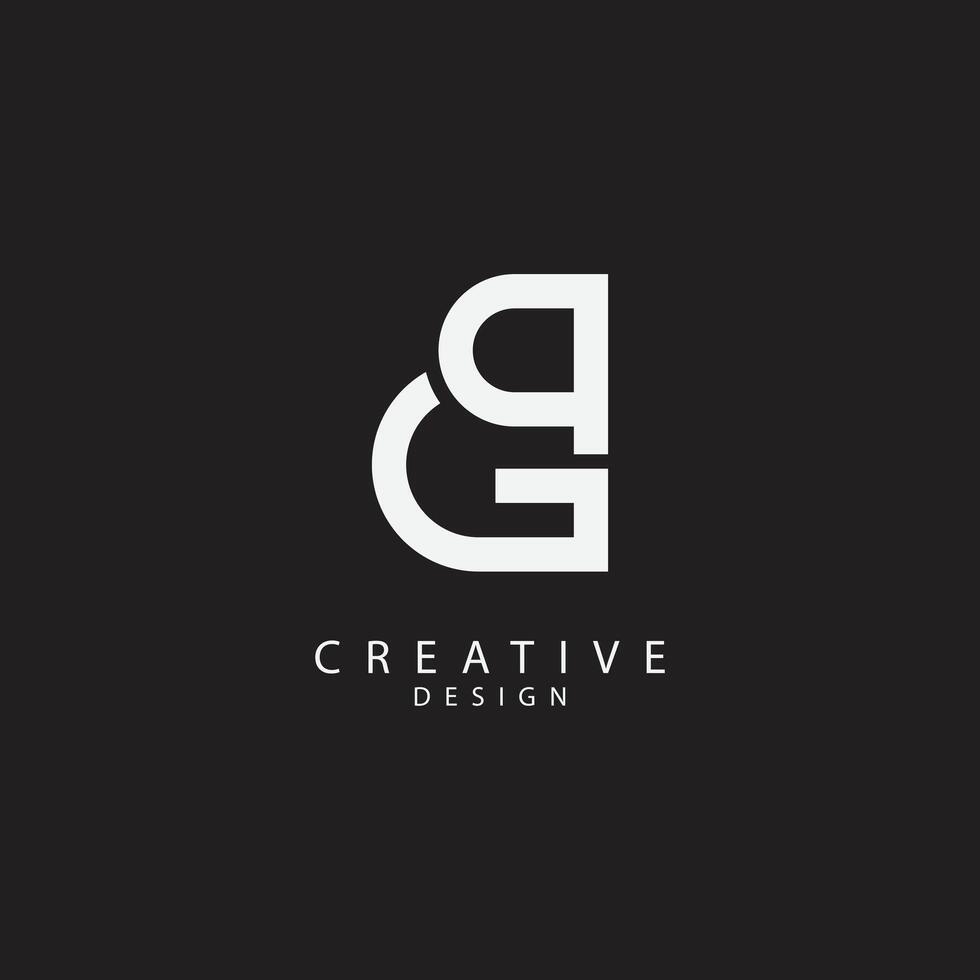 Creative Logo Design Using G and Q letters , GQ Letter Initial Monogram Template. vector