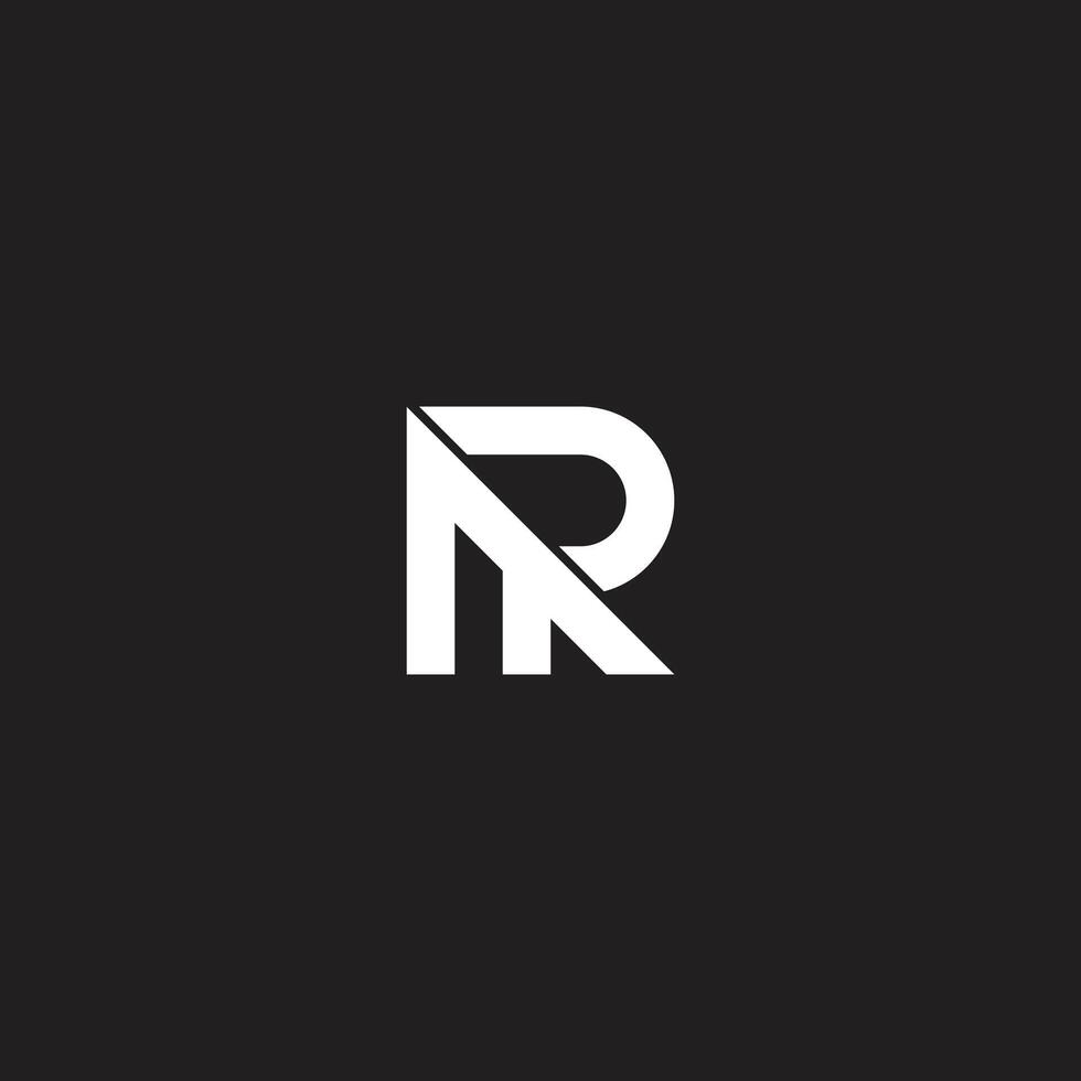 Creative Modern Letters RM MR Icon Logo in Black Colors vector