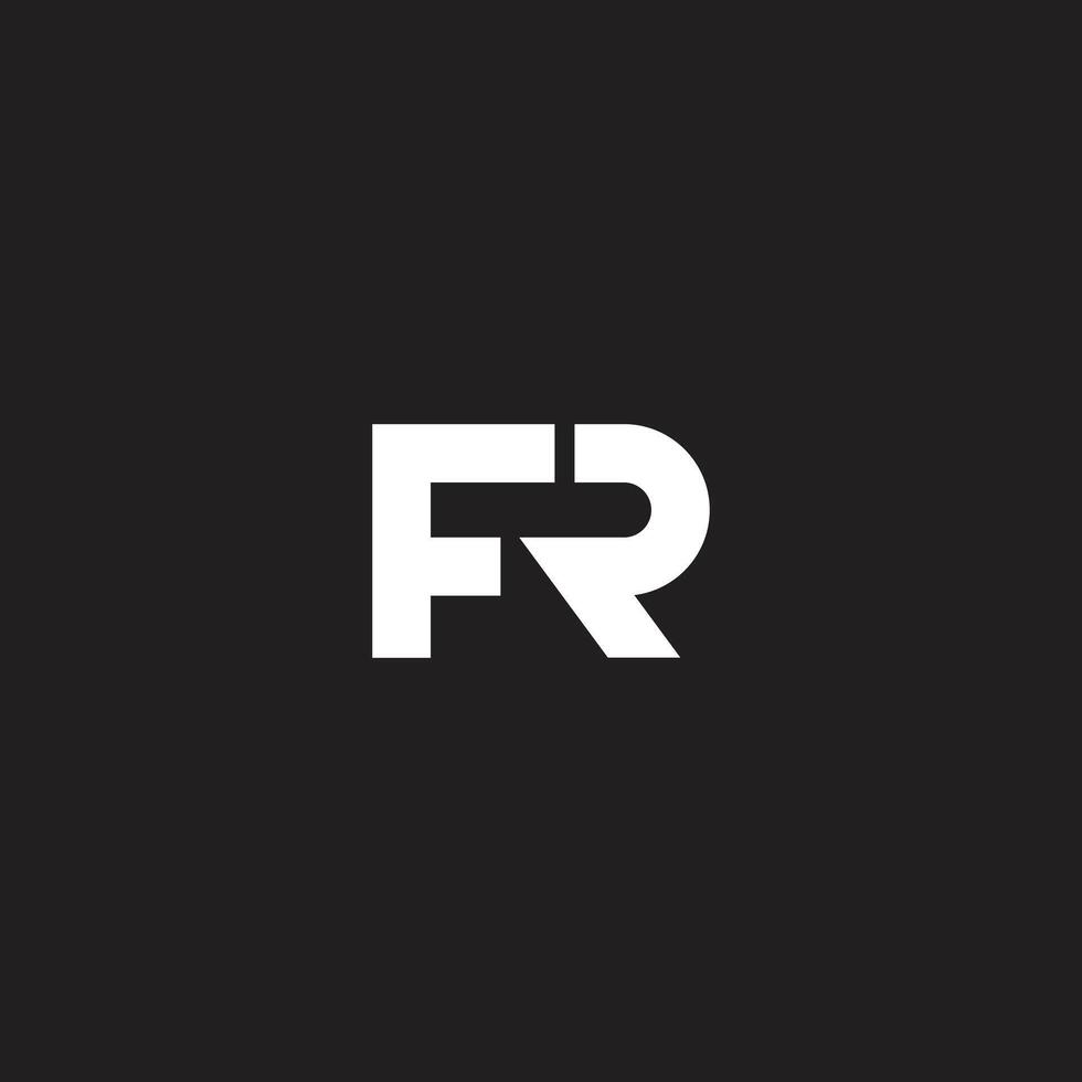 Initial modern letter FR FP logo icon design template . vector