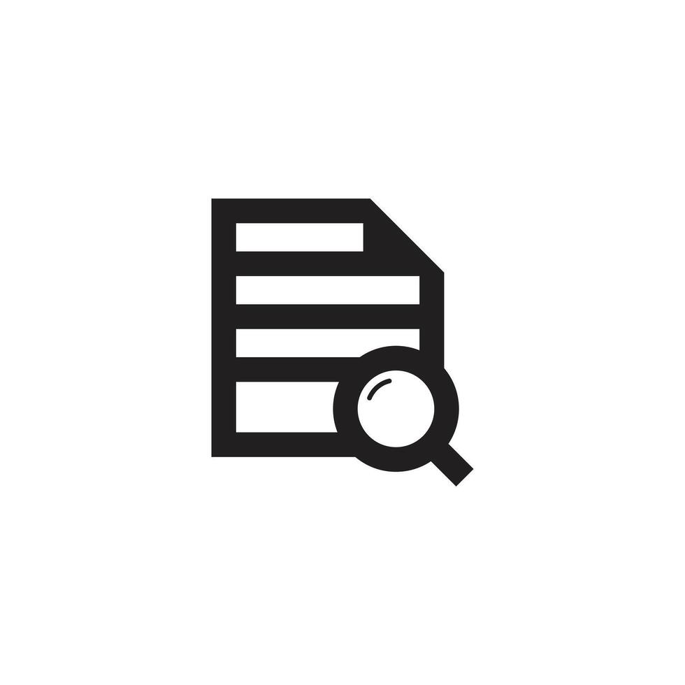 Find in document Icon Illustration Logo Template. vector